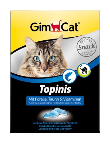 GimCat (ДжимКет) Topinis витамины для кошек с форелью 220г( 180 шт)