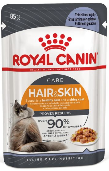 Royal Canin (Роял Канин) Hair & Skin Care- Консервированный корм для кошек старше 1 года для поддержания красоты шерсти, в желе