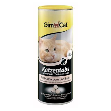 GimCat (ДжимКет) Katzentabs Mascarpone & Biotion - Витамины с рыбой, маскарпоне, биотином для кошек
