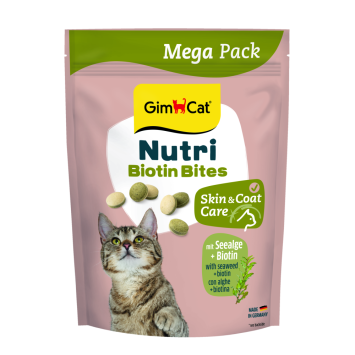 GimCat (ДжимКет) Nutri Biotin Bites - Витамины для кошек для улучшения состояния кожи и шерсти