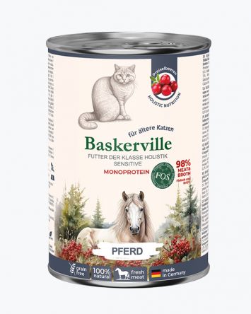 Baskerville (Баскервиль) Holistic Sensitive - Консервированный корм для для пожилых кошек с чувствительным пищеварением (конина)