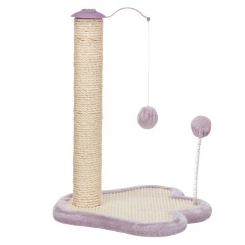Trixie (Трикси) Junior Scratching Paw with Post - когтеточка со столбиком ЛАПА, светло-сиреневый/натуральный