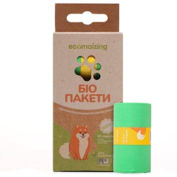 Ecomaizing (Экомайзинг) Пакеты биоразлагаемые для сбора фекалий собак