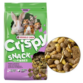 Versele-Laga Crispy Snack Fibres (Верселе-Лага Криспи снєк Фибрес) - Зерновая смесь лакомство для грызунов, гранулы с овощами