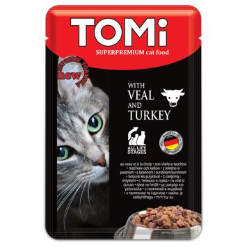 Tomi (Томи) Veal Turkey - Влажный корм для кошек (телятина/индейка), в соусе пауч