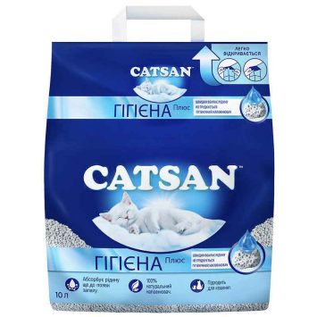 Catsan (Кэтсан) Hygiene Plus – Наполнитель Гигиена Плюс кварцевый для кошачьего туалета