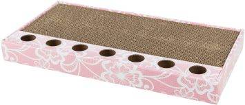 Trixie (Трикси) Когтеточка с двумя шариками и кошачьей мятой, картон, (розовая)