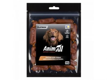 AnimAll (ЭнимАлл) Platinum - Лакомство для собак мини колбаски з курицей