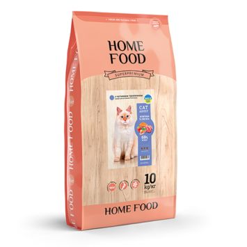 Home Food (Хом Фуд) - Сухой корм для взрослых котов с чувствительным пищеварением (ягненок/лосось/яблоко)