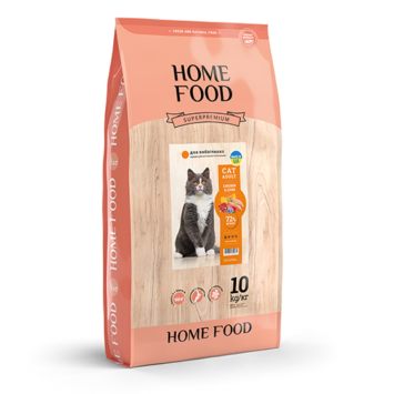 Home Food (Хом Фуд) - Сухой корм для привередливых взрослых котов (курица/печень)