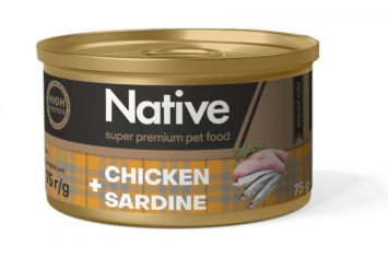 Native (Нейтив) Chicken with Prawns Adult Cat- Консервный корм для котов с курицей и сардиной