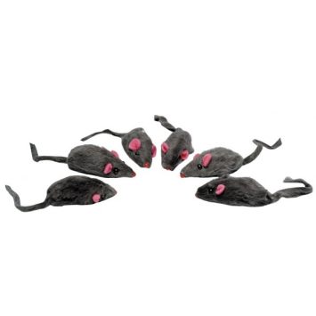 Karlie-Flamingo Furry Mouse Grey Карли-Фламинго игрушка для кошек, мышь серая, плюш