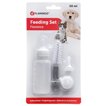 Flamingo Feeding Bottle For Pups Карли-Фламинго набор для вскармливания щенков, котят и мелких животных, 60 мл