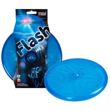 Flamingo Frisbee+LED ФЛАМИНГО ФРИCБИ с LED подсветкой игрушка для собак, резина, 20 см
