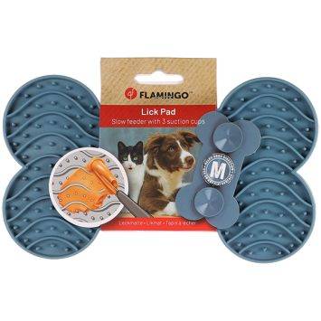 Flamingo Lick Pad Yummee M - Миска-коврик антистресс, медленного кормления для собак и кошек