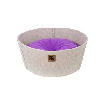 Lucky Pet (Лаки Пет) "Ремикс" Лежак для собак и котов, войлок (беж-фиолетовый)