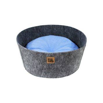 Lucky Pet (Лаки Пет) "Ремикс" Лежак для собак и котов, войлок (серо-голубая)