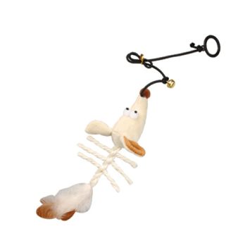Karlie-Flamingo Skeleton Mouse Карли-Фламинго игрушка для кошек с кошачьей мятой, подвесная мышь, плюш,20х9х5 см