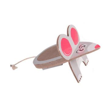 Karlie-Flamingo Mouse Scratching Board Карли-Фламинго Маус когтеточка для котов, наклонная, гофрокартон, 45х29х29см