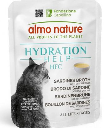 Almo Nature HFC Cat Hydration Help - Консервований корм для котів з бульйоном із лосося та філе лосося