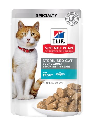 Hill's (Хиллс) Science Plan Young Adult Sterilised Влажный корм для стерилизованных молодых взрослых кошек, с треской, 85г