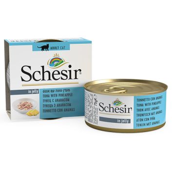 Schesir (Шезир) Tuna with Pineapple влажный корм в желе натуральные консервы для кошек (тунец с ананасом)