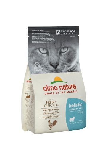 Almo Nature (Альмо Натюр) Holistic Cat Urinary Care - Сухой корм для профилактики мочекаменной болезни у взрослых кошек со свежей курицей