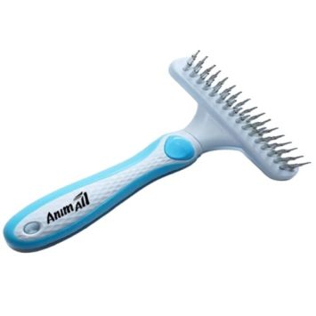 AnimAll (ЭнимАлл) Groom - Расческа-грабли двухрядная для собак и кошек,  M