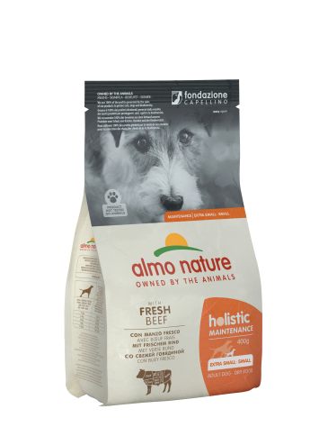 Almo Nature (Альмо Натюр) Holistic Dog XS-S для взрослых собак маленьких пород со свежей говядиной