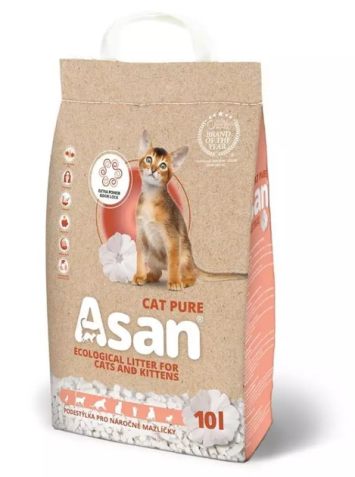 Asan Cat Pure - Эконаполнитель из целлюлозы для кошек и грызунов, нейтрализатор запаха