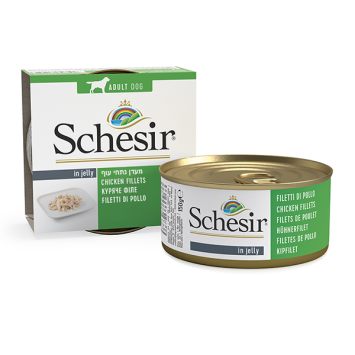 Schesir (Шезир) Chicken Fillet - Влажный корм для собак с филе курицы, банка