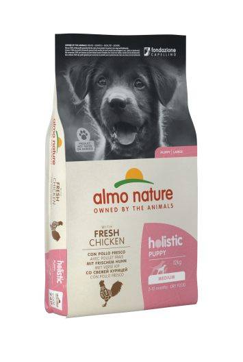Almo Nature (Альмо Натюр) Holistic Dog Puppy M - Сухой корм для щенков средних пород со свежей курицей