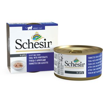 Schesir (Шезир) Tuna Whitebait - Влажный корм для кошек тунец с мальками, банка