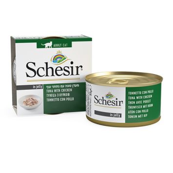 Schesir (Шезир) Tuna Chicken - Влажный корм для кошек тунец с курицей, банка