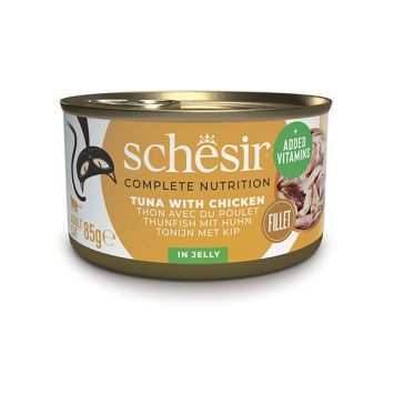 Schesir (Шезір) Tuna Chicken - Вологий корм для котів тунець з куркою, банка