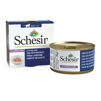 Schesir (Шезир) Tuna Whitebait Rice - Влажный корм для кошек,тунец с анчоусами и рисом, банка