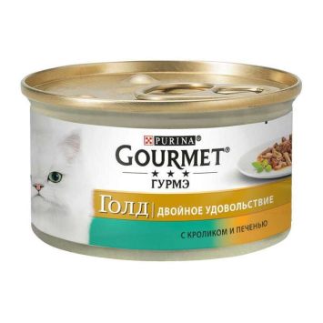 Gourmet Gold (Гурмет Голд) кусочки в подливке с кроликом и печенью