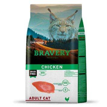 Bravery (Бравери) Chicken Adult Cat - Сухий беззерновий корм з куркою для дорослих кішок