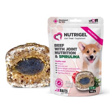 LK Baits Pet Nutrigel Beef - Функциональное лакомство для собак для суставов с говядиной и спирулиной