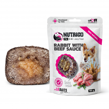 LK Baits Pet Nutrigo Treat Rabbit - Функциональное лакомство для собак с кроликом и говяжьим соусом