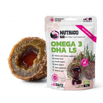 LK Baits Pet Nutrigo Omega-3 Algae Mini - Функциональное лакомство для собак мелких пород с маслом водорослей