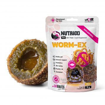LK Baits Pet Nutrigo Worm-Ex Mini - Функциональное лакомство для собак мелких пород с растительным комплексом для кишечника