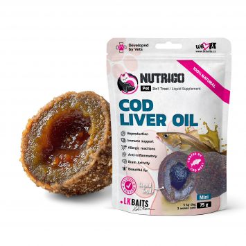 LK Baits Pet Nutrigo Cod Liver Oil Mini - Функциональное лакомство для собак мелких пород с маслом печени трески