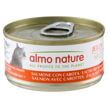 Almo Nature (Альмо Натюр) Jelly Adult Cat Salmon&Carrot - Консервированный корм с лососем и морковью для взрослых кошек (кусочки в желе)