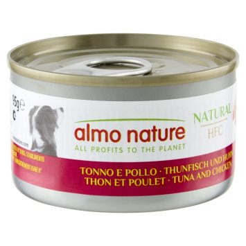 Almo Nature (Альмо Натюр) HFC Natural Adult Dog - Консервированный корм для взрослых собак (тунец и курица)