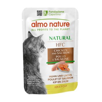 Almo Nature (Альмо Натюр) HFC Cat Natural - Влажный корм для кошек с курицей лососем (пауч)