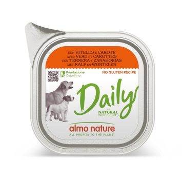 Almo Nature (Альмо Натюр) Daily Adult Dog Veal&Carrots - Консервированный корм для взрослых собак (телятина/морковь)