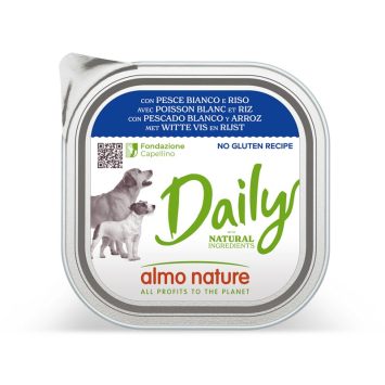 Almo Nature (Альмо Натюр) Daily Adult Dog Консервированный корм для взрослых собак (белая рыба/рис)