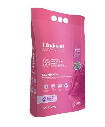 Lindocat (Линдокет)  Advanced Clumping + Baby Powder - Бентонитовый наполнитель для кошачьего туалета с ароматом детской присыпки