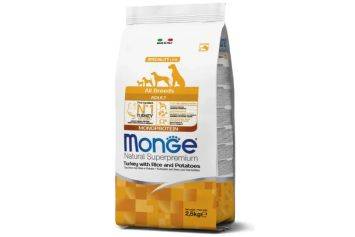Monge (Монж) Natural Superpremium All breeds Adult - Сухой корм с индейкой и рисом для взрослых собак всех пород